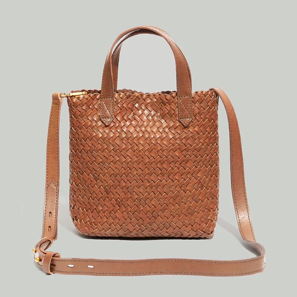 Madewell The Small Transport Crossbody: Woven Leather Edition